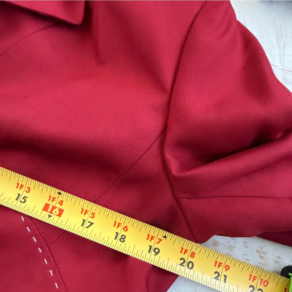 Kasper 100% Silk Red Suit Blazer –‎ Size 10 (BNWT) - Picture 7 of 12